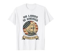 No Lords in America Since 1776 4th of July USA Flag Barca a vela Maglietta