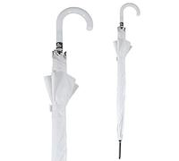 NO MANUFACTURER Ombrello da Pioggia Automatico Golf Bianco Sposa Alice Gatti