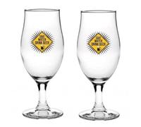NO MANUFACTURER Set 2 Calici da Birra in Vetro Save Water Executive 530 CC Cerve