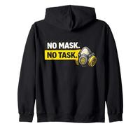No Mask No Task | Regalo di conformità della Maschera e Sicurezza Industriale Felpa con Cappuccio