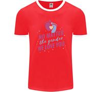 No Matter The Gender Nuovo Baby Gravidanza Incinta Uomo Ringer T-Shirt FotL