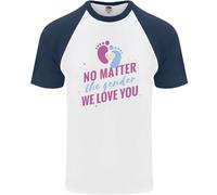 No Matter The Genere Nuovo Bambino Gravidanza DA UOMO S/S Baseball T-Shirt