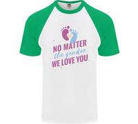 No Matter The Genere Nuovo Bambino Gravidanza DA UOMO S/S Baseball T-Shirt
