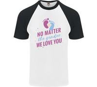 No Matter The Genere Nuovo Bambino Gravidanza DA UOMO S/S Baseball T-Shirt