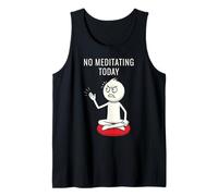 No Meditating Today Angry Stickman Meditazione Umorismo Canotta