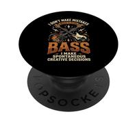 No Mistakes Playing Bass Divertente Musica Citazione Bassista Basso Chitarra PopSockets PopGrip Adesivo
