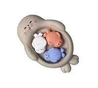 No Mold Bath Toys, 4 Pieces Floating Pool Toys, Early Educational Animal Shape Learning Activity for Preschool Boys and Girls Ages 18 Months Plus Fun Party Decoration, 19x5.5x12.5cm