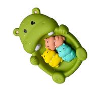 No Mold Bath Toys, 4 Pieces Floating Pool Toys, Early Educational Animal Shape Learning Activity for Preschool Boys and Girls Ages 18 Months Plus Fun Party Decoration, 19x5.5x12.5cm