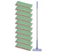 No Mop - PP, 16 x 8 x 115 cm, set di per pavimenti a testa piatta | di lavaggio a secco riutilizzabile, scopa piatta con panni per cucine, bagni, camere da , appartamenti