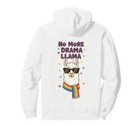 No More Drama Rainbow Llama Pride Sciarpa LGBT Design Felpa con Cappuccio