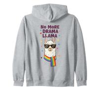 No More Drama Rainbow Llama Pride Sciarpa LGBT Design Felpa con Cappuccio