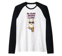No More Drama Rainbow Llama Pride Sciarpa LGBT Design Maglia con Maniche Raglan
