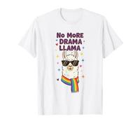 No More Drama Rainbow Llama Pride Sciarpa LGBT Design Maglietta