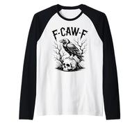 No More Howling At The Office Cowboy Lupo rétro Umorismo Maglia con Maniche Raglan