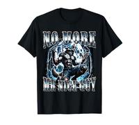 No More Mr Nice Alpha Wolf Maschio Cringe Ironico Sarcastico Maglietta