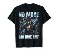 No More Mr Nice Guy Alpha Wolf Meme Bootleg Y2K Graphic Maglietta