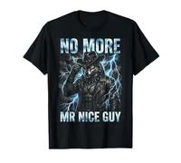 No More Mr Nice Guy Alpha Wolf Meme Bootleg Y2K Graphic Maglietta