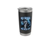 No More Mr Nice Guy Bad Boy Cowboy Lupo mannaro Bicchiere termico in acciaio inox doppia parete
