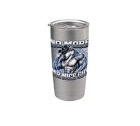 No More Mr Nice Guy Funny Alpha Wolf Meme Unhinged Brainrot Bicchiere termico in acciaio inox doppia parete