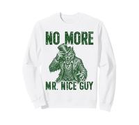 No More Mr Nice Guy Lupo Mannaro Mostro Retro Alpha Aura Felpa