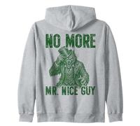 No More Mr Nice Guy Lupo Mannaro Mostro Retro Alpha Aura Felpa con Cappuccio