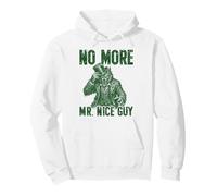 No More Mr Nice Guy Lupo Mannaro Mostro Retro Alpha Aura Felpa con Cappuccio