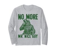 No More Mr Nice Guy Lupo Mannaro Mostro Retro Alpha Aura Maglia a Manica