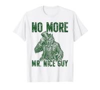 No More Mr Nice Guy Lupo Mannaro Mostro Retro Alpha Aura Maglietta