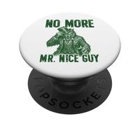 No More Mr Nice Guy Lupo Mannaro Mostro Retro Alpha Aura PopSockets PopGrip Adesivo