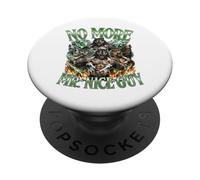 No More Mr Nice Guy Lupo mannaro Sigma Maschio Alpha Wolf PopSockets PopGrip Adesivo