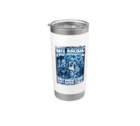 No More Mr Nice Guy - Montaggio con lupo mannaro blu cromato Bicchiere termico in acciaio inox doppia parete