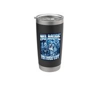 No More Mr Nice Guy - Montaggio con lupo mannaro blu cromato Bicchiere termico in acciaio inox doppia parete