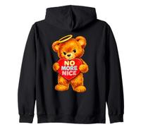 No More Nice Grumpy Fuzzy Bear - Grafica a Forma di Cuore con Angelo Felpa con Cappuccio