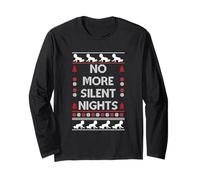 No More Silent Nights Annuncio del Bambino Natale Gravidanza Maglia a Manica