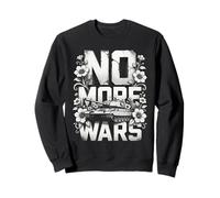 No More Wars Tank with Flowers Peace Felpa