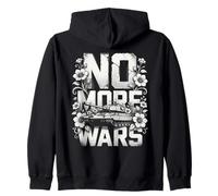 No More Wars Tank with Flowers Peace Felpa con Cappuccio