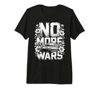 No More Wars Tank with Flowers Peace Maglietta Premium