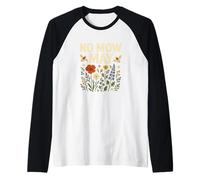 No Mow May Bee Friendly Wildflower Gardening Eco Maglia con Maniche Raglan