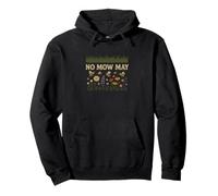 No Mow May Grass To Wildflower Pollinator Awareness Felpa con Cappuccio
