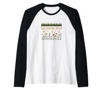 No Mow May Grass To Wildflower Pollinator Awareness Maglia con Maniche Raglan