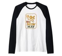No Mow May Grass To Wildflower Pollinator Awareness Maglia con Maniche Raglan