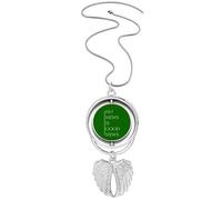No News Good News Art Deco Fashion Pendant Angel Wings Rotante Collana Gioielli, Medio