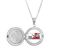 no/no Acadec China Red Educational Propaganda Locket Collana Tenere Immagine Gioielli Regalo di Compleanno