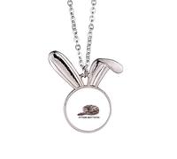 no/no African Ass Oddhoof Art Deco Fashion Coniglio Collana Ciondolo Bunny Animal Gioielli Regalo