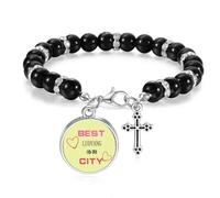 no/no Ancient City Luoyang Art Deco Fashion braccialetto di perline Boho gioielli per uomo donna