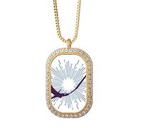 no/no Animal Flying Predator Collana Ciondolo Diamante Cristallo Gioielli Dorati