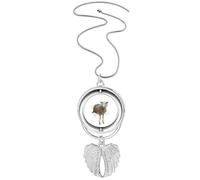 no/no Animal Paper Break Shock Sheep Pendant Angel Wings Rotante Collana Gioielli, Medio