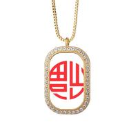 no/no Anno nuovo rotondo che scrive i monili d'oro di cristallo del diamante del pendente