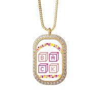 no/no Back House Contiene Scatole Art Deco Fashion Collana Pendente Diamante Cristallo Gioielli Dorati