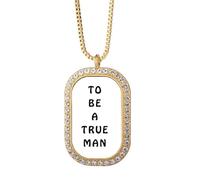 no/no Become True Man Love Future collana ciondolo diamante cristallo gioielli d'oro